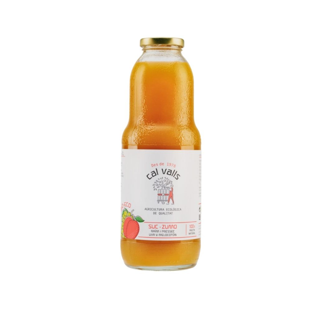 Zumo de melocoton y uva 1 L BIO