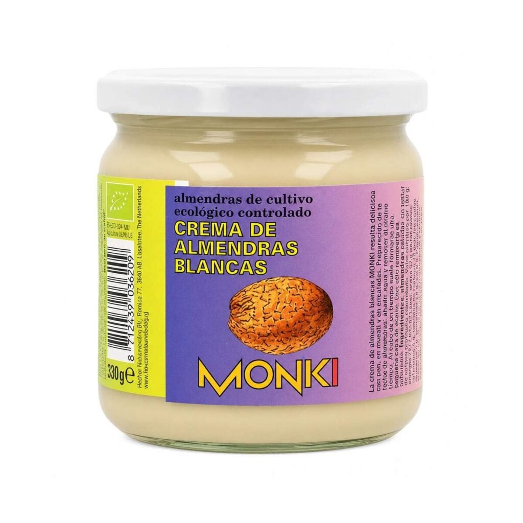 Crema de almendras blancas 330 g BIO — Monki