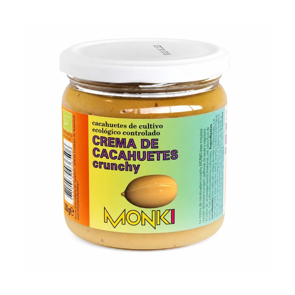 Crema de cacahuete crujiente 330 g BIO — Monki