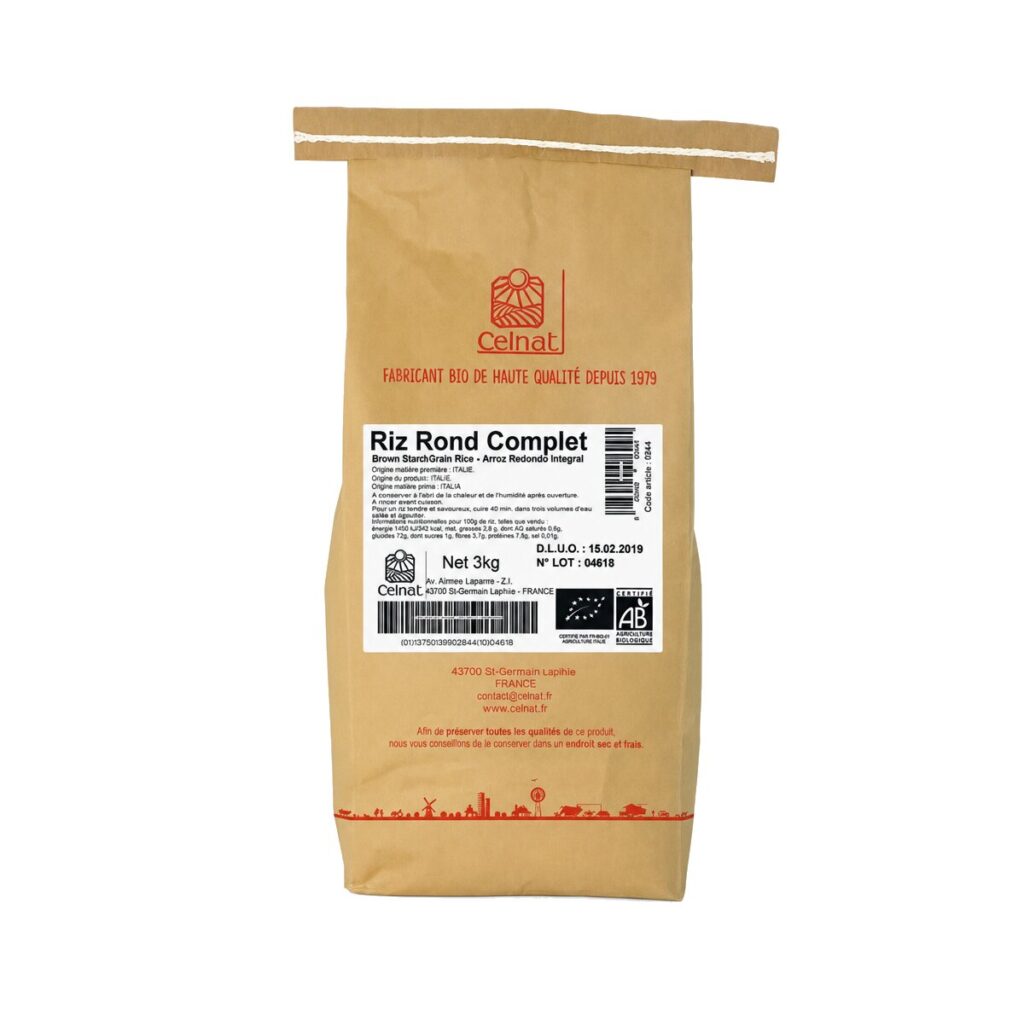 Arroz Redondo Integral 3 kg BIO — Celnat