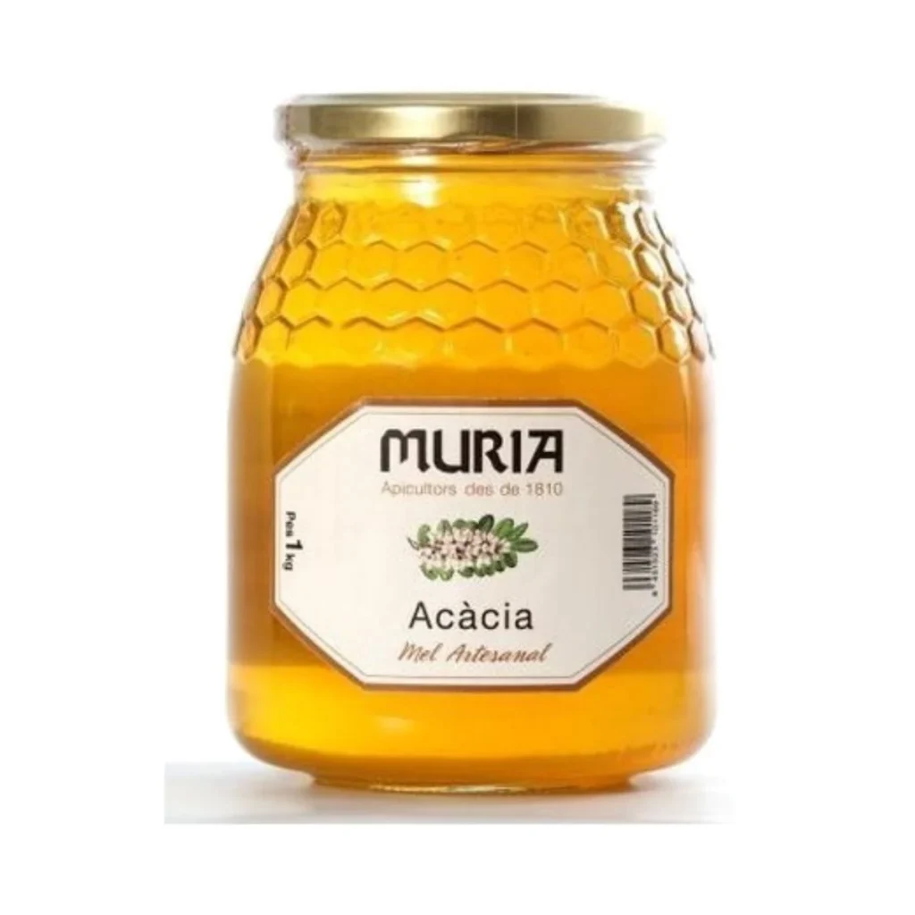 tarro de cristal de miel de acacia 1 kg muria