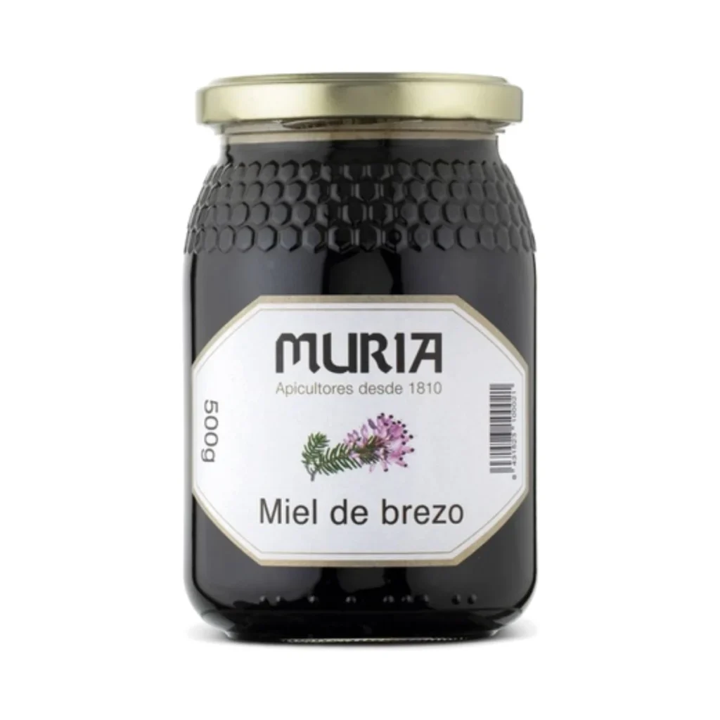 tarro de cristal de miel de brezo 1 kg muria