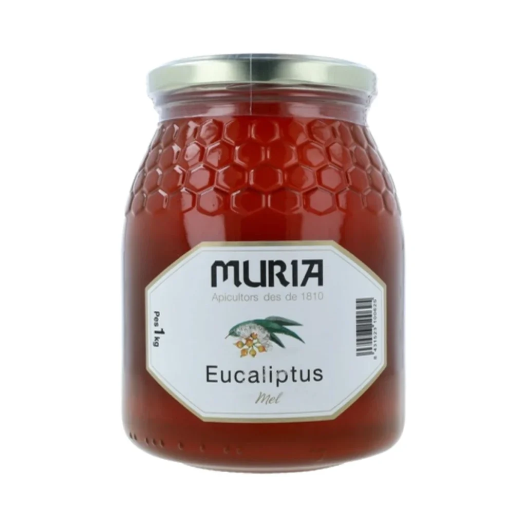 tarro de cristal de miel de eucalipto 1 kg muria