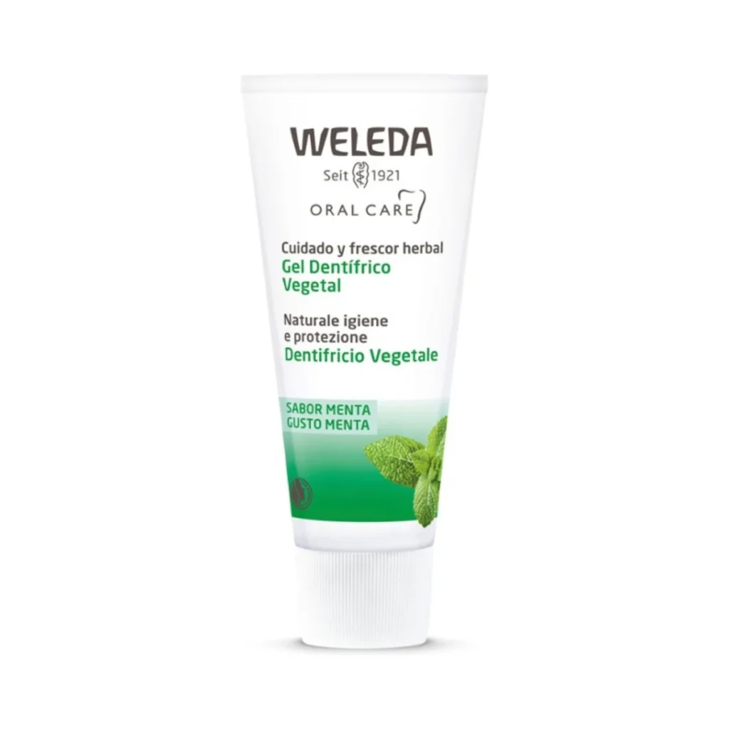 gel dentifrico vegetal weleda sabor menta tubo de 75 ml