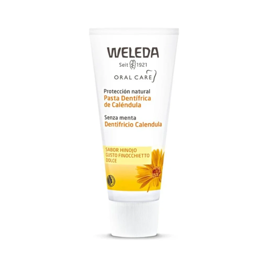pasta dentifrica de calendula weleda sin menta sabor hinojo tubo de 75 ml