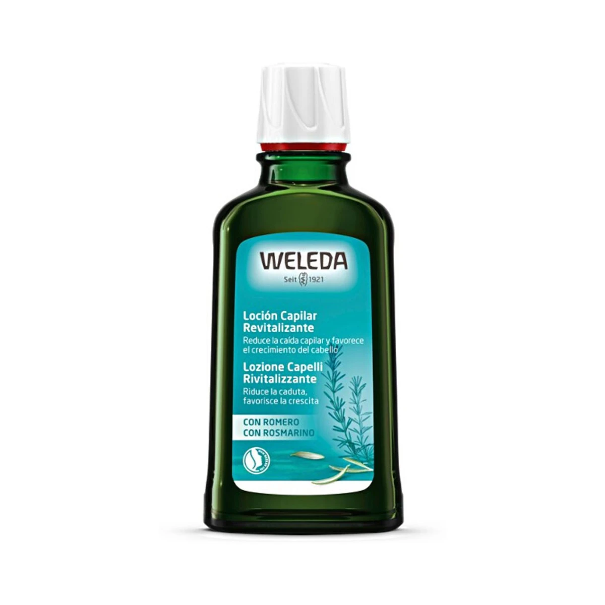 locion capilar revitalizante con romero weleda frasco de cristal 100 ml