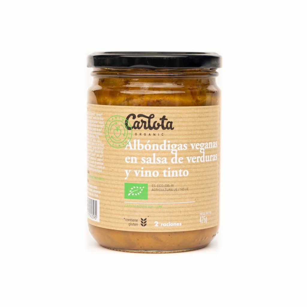 Albondigas Veganas en Salsa de Verduras y Vino Tinto 425 g BIO