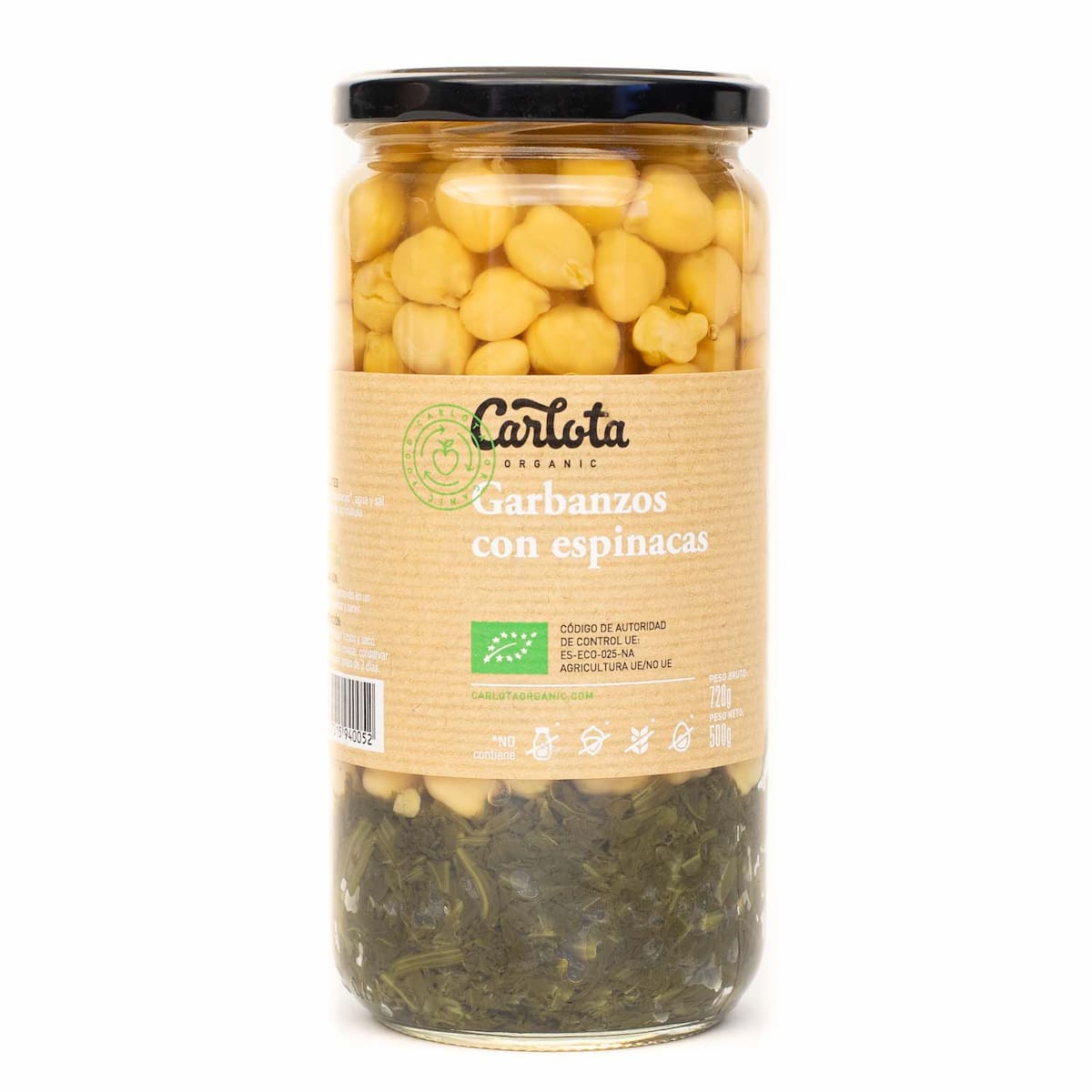 Garbanzos con Espinacas 720 g BIO