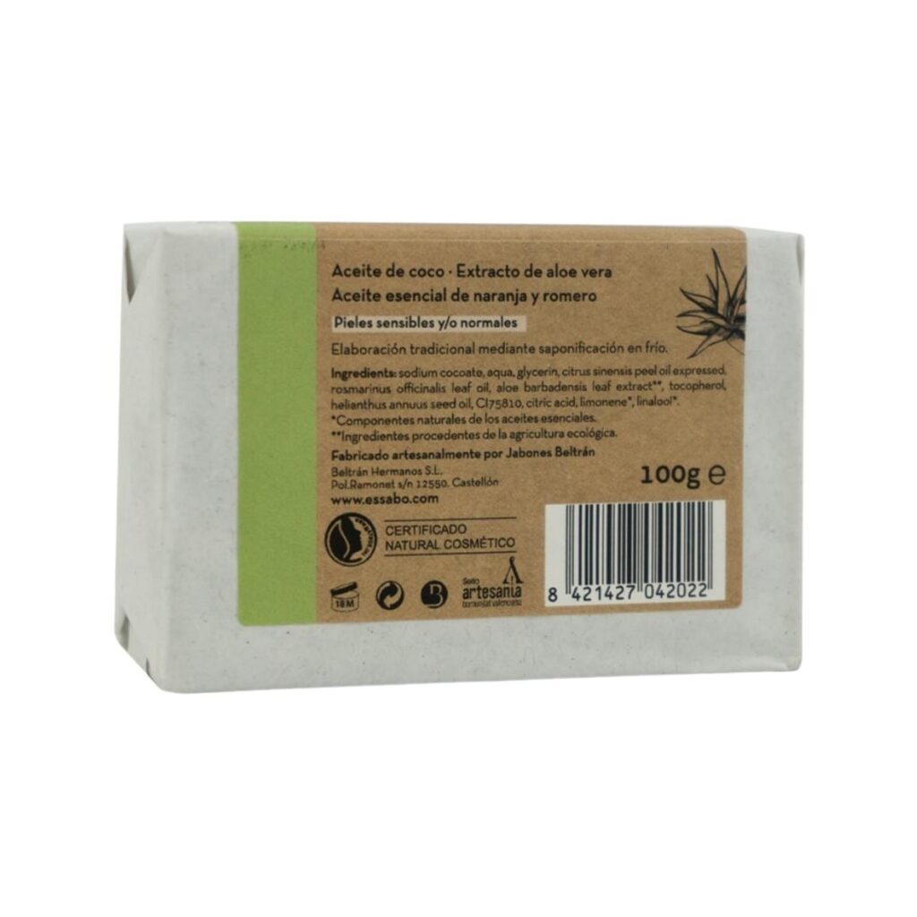 jabón sólido aloe vera essabó