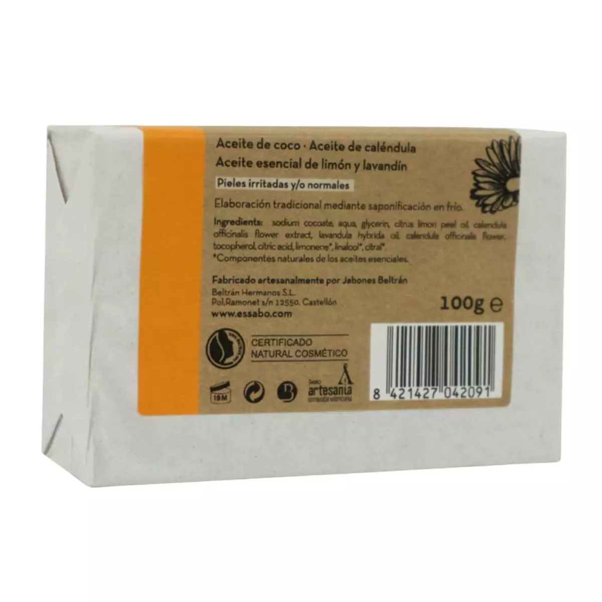 ESSABO jabon calendula trasera