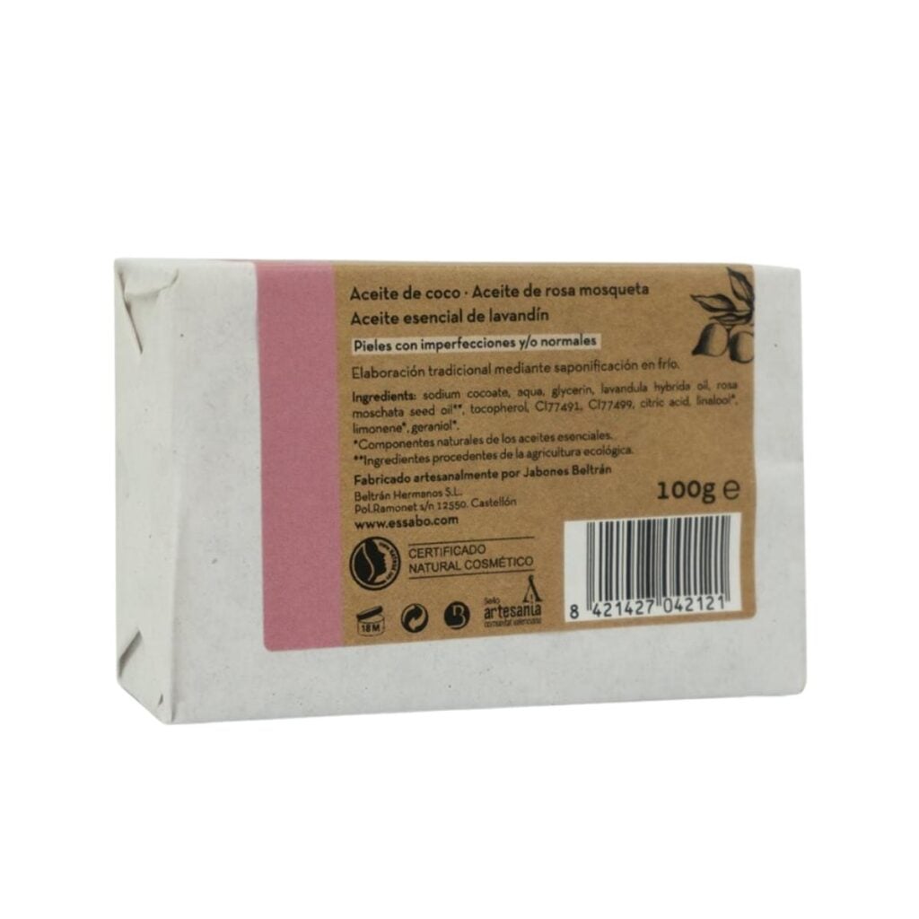 jabón sólido rosa de mosqueta essabó