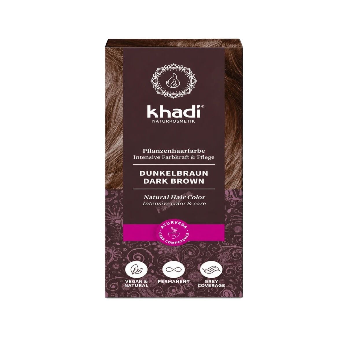 Tinte Vegetal – Castaño Oscuro 100g — Khadi