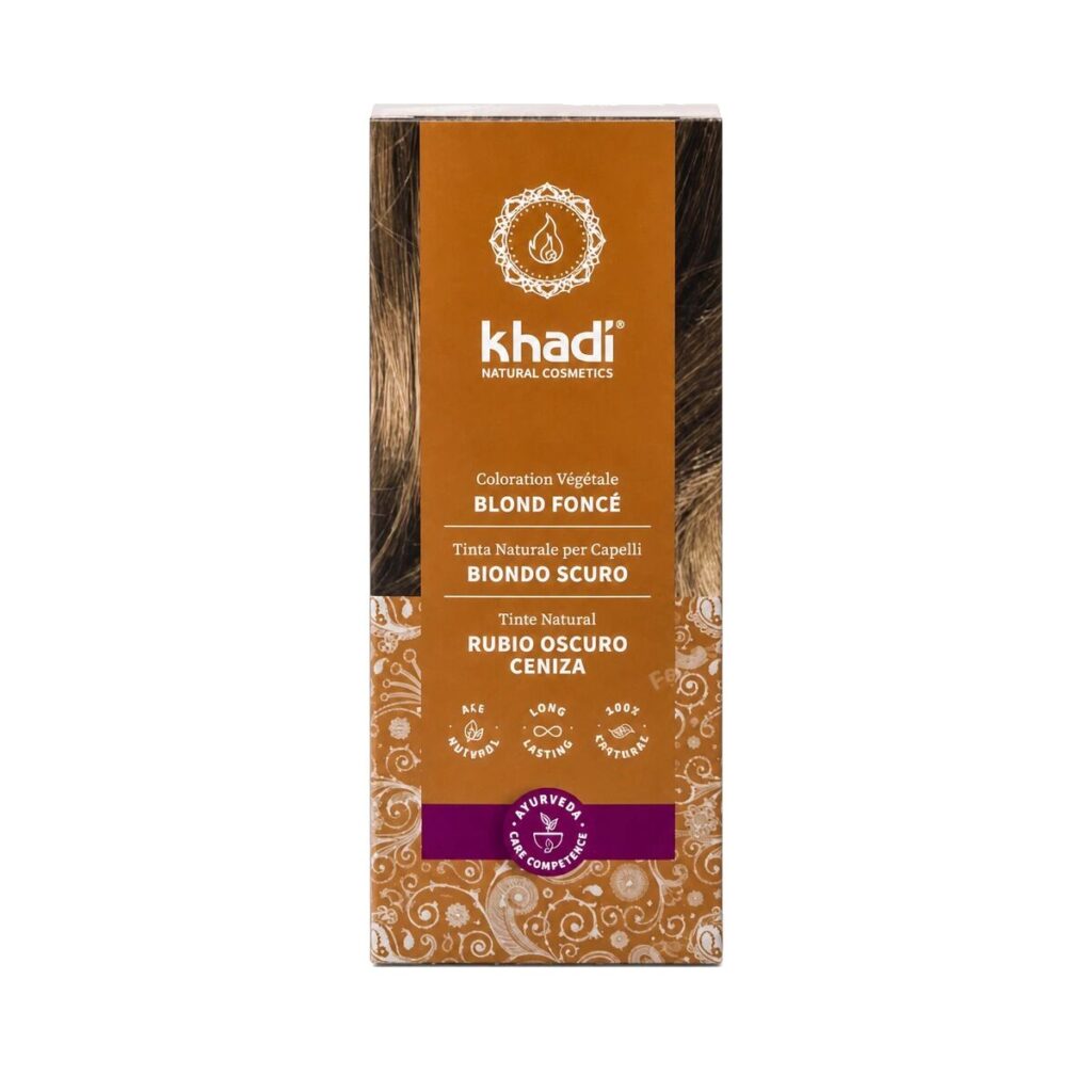 Tinte Vegetal – Rubio Oscuro Ceniza 100g — Khadi