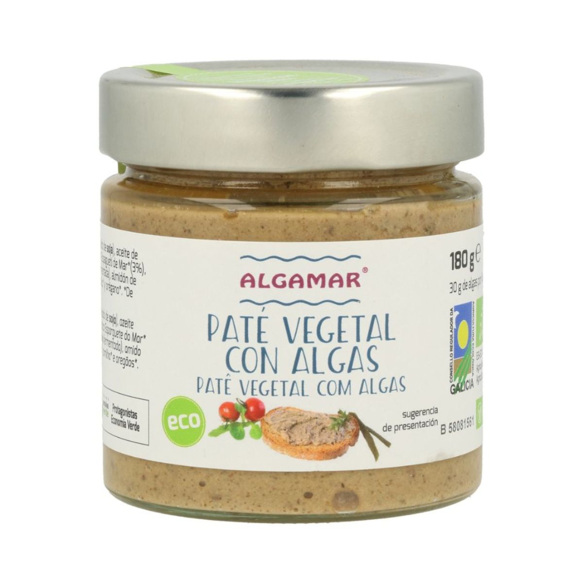 Paté Vegetal con Algas 180 g BIO