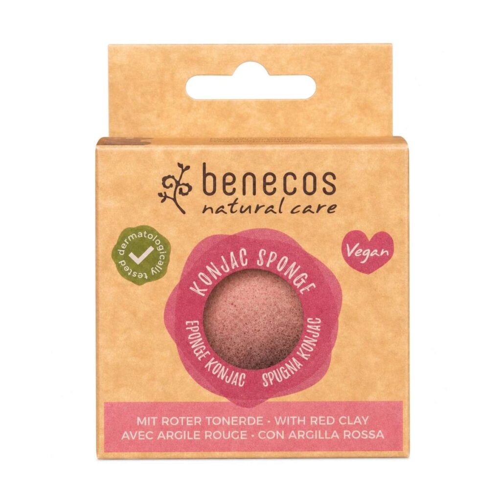 ESPONJA KONJAC arcilla roja pieles delicadas VEGAN — Benecos