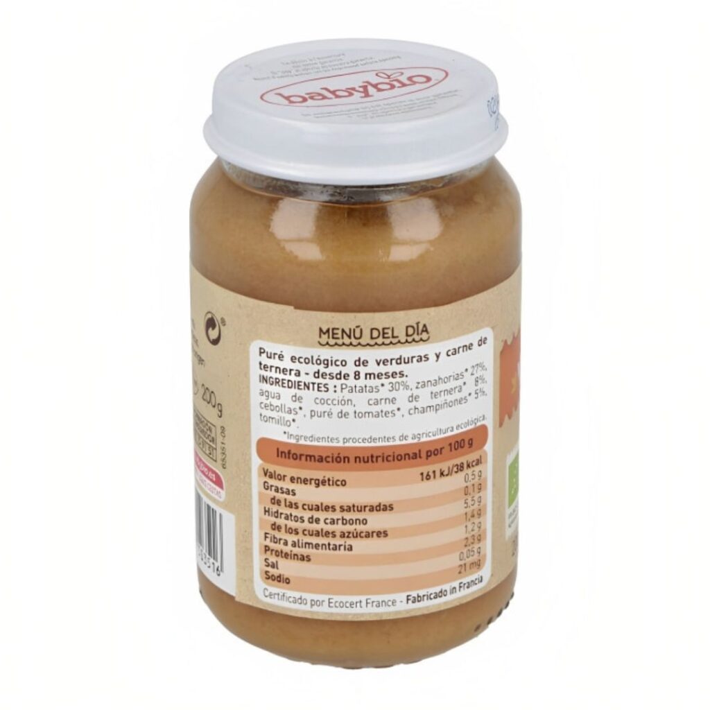 Potito de Verduras y Ternera 8 meses 200 g BIO detalle 2