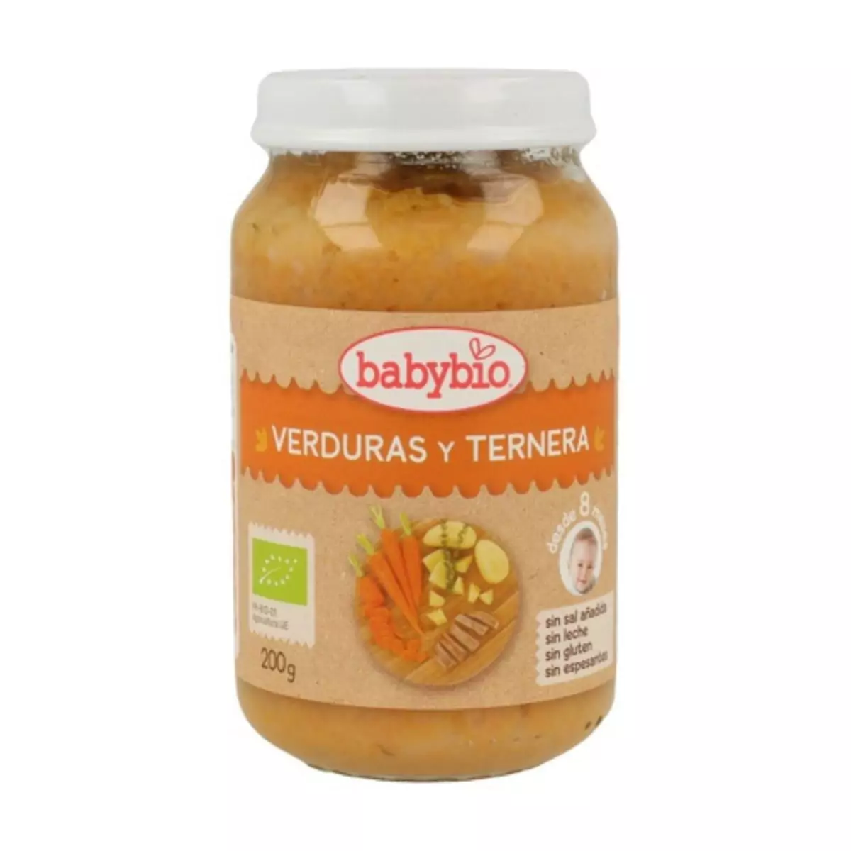 Potito de Verduras y Ternera 8 meses 200 g BIO