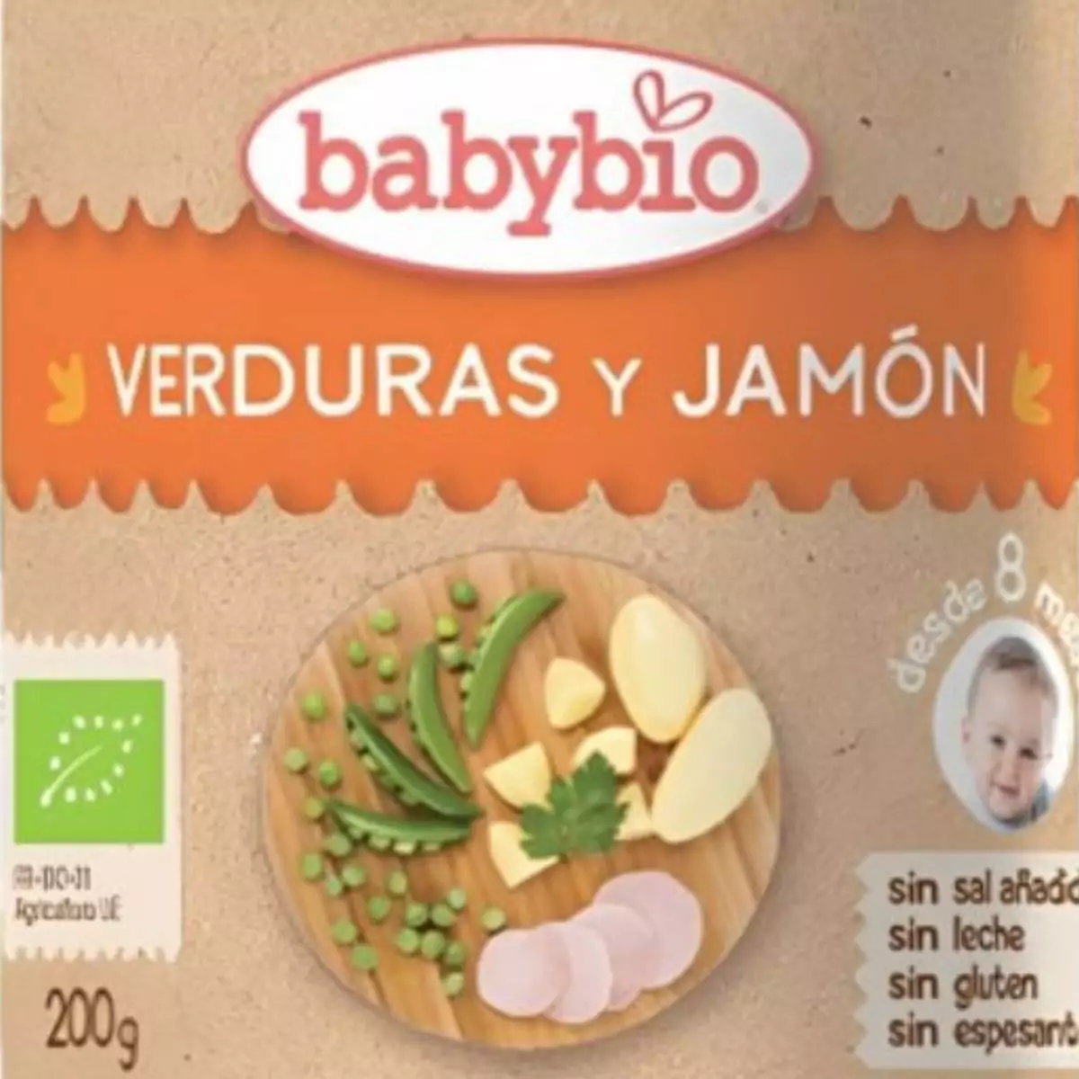 Potito Verduras y Jamón 8 meses 200 g BIO