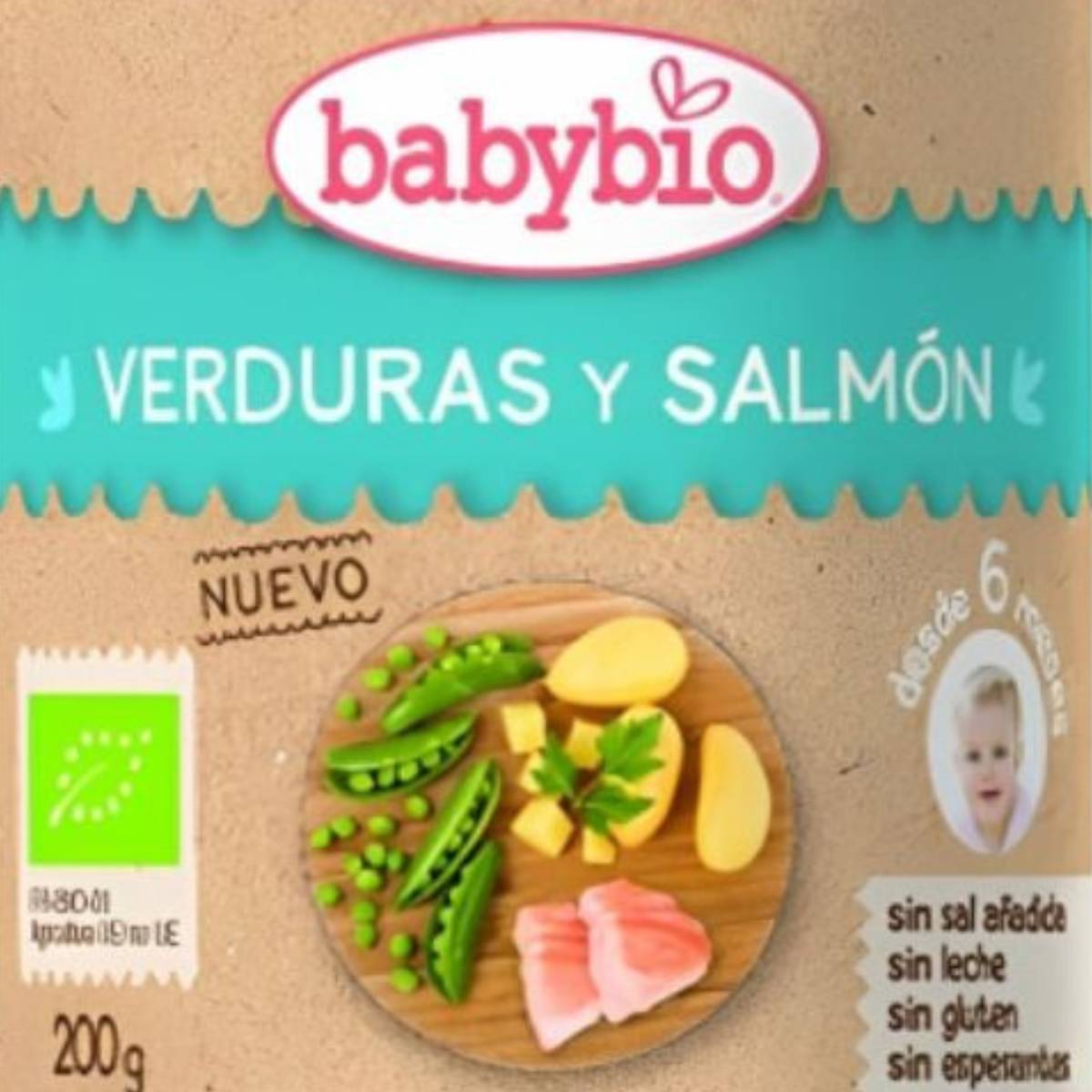 Potito Verduras y Salmón 6 meses 200 g BIO