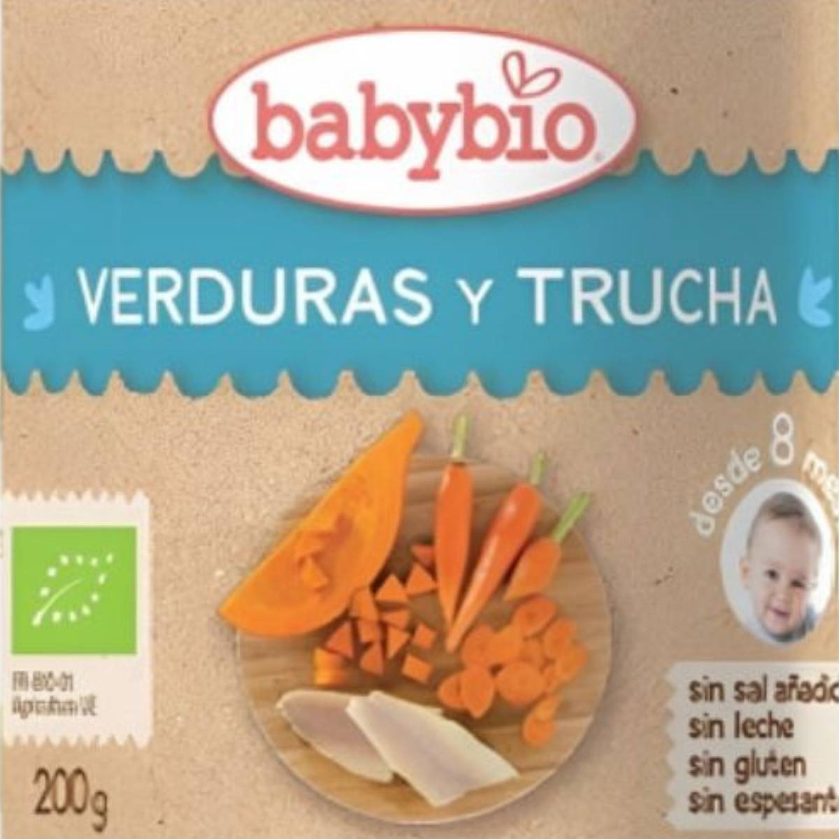 Potito Verduras y Trucha 8 meses 200 g BIO