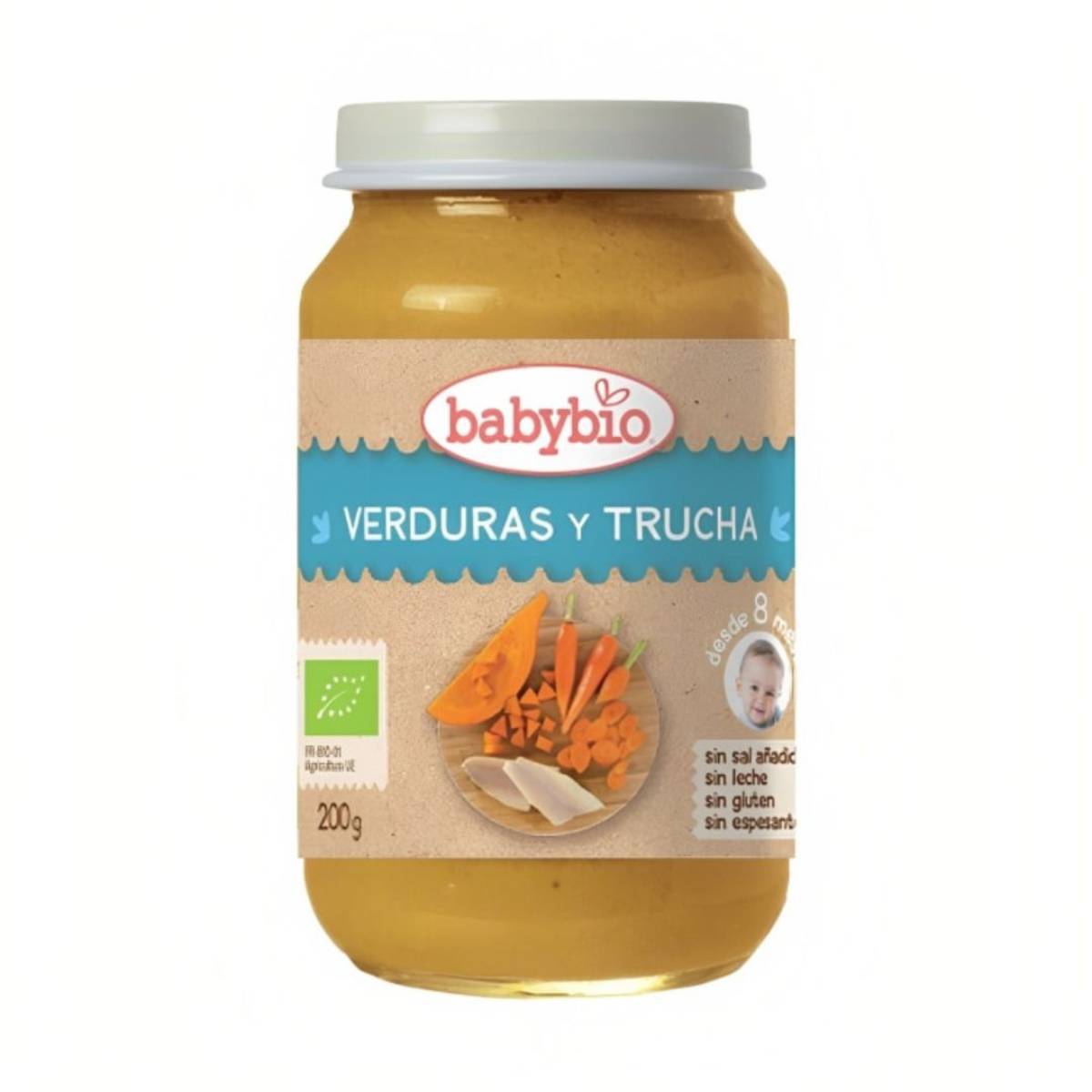 Potito Verduras y Trucha 8 meses 200 g BIO