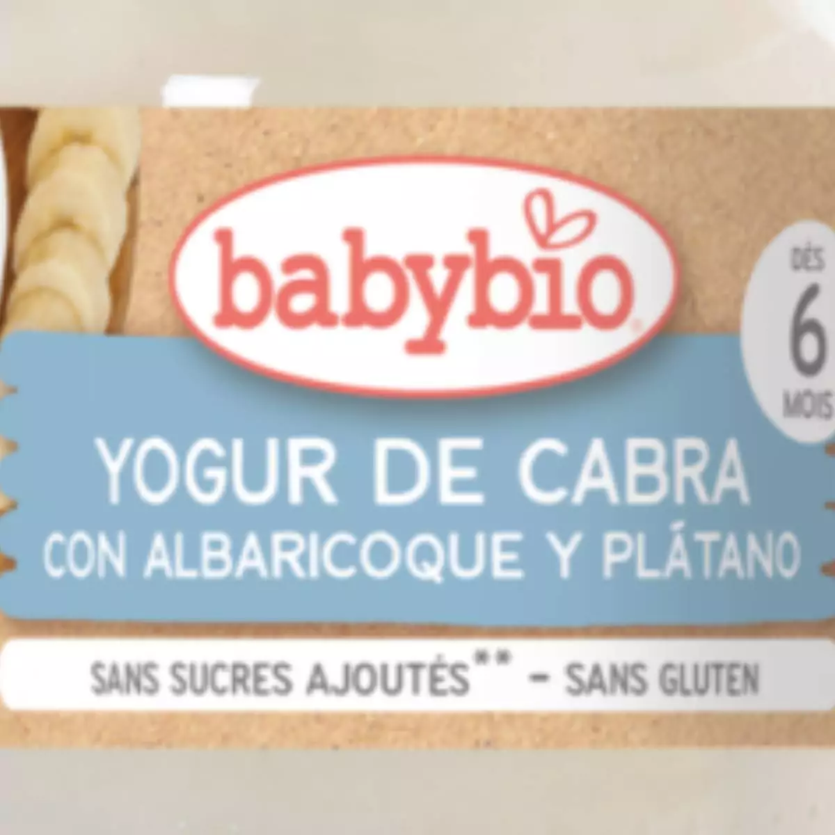 Yogur de Cabra Albaricoque y Plátano 6 meses 2 uds