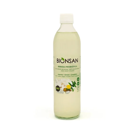Kéfir de Agua Sabor Menta Limón Jengibre 500 mL BIO