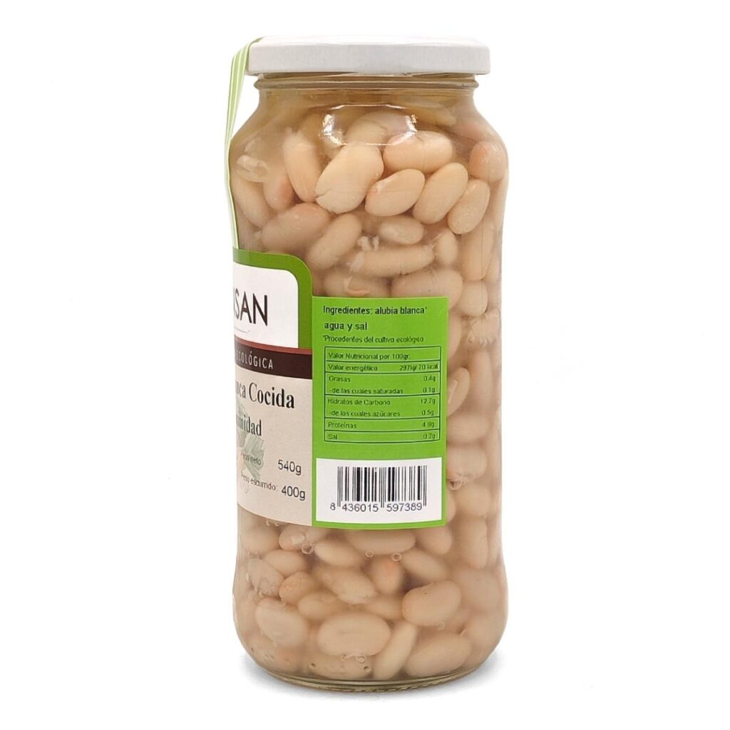 Alubias Blancas Cocidas 400 g BIO Ingredientes