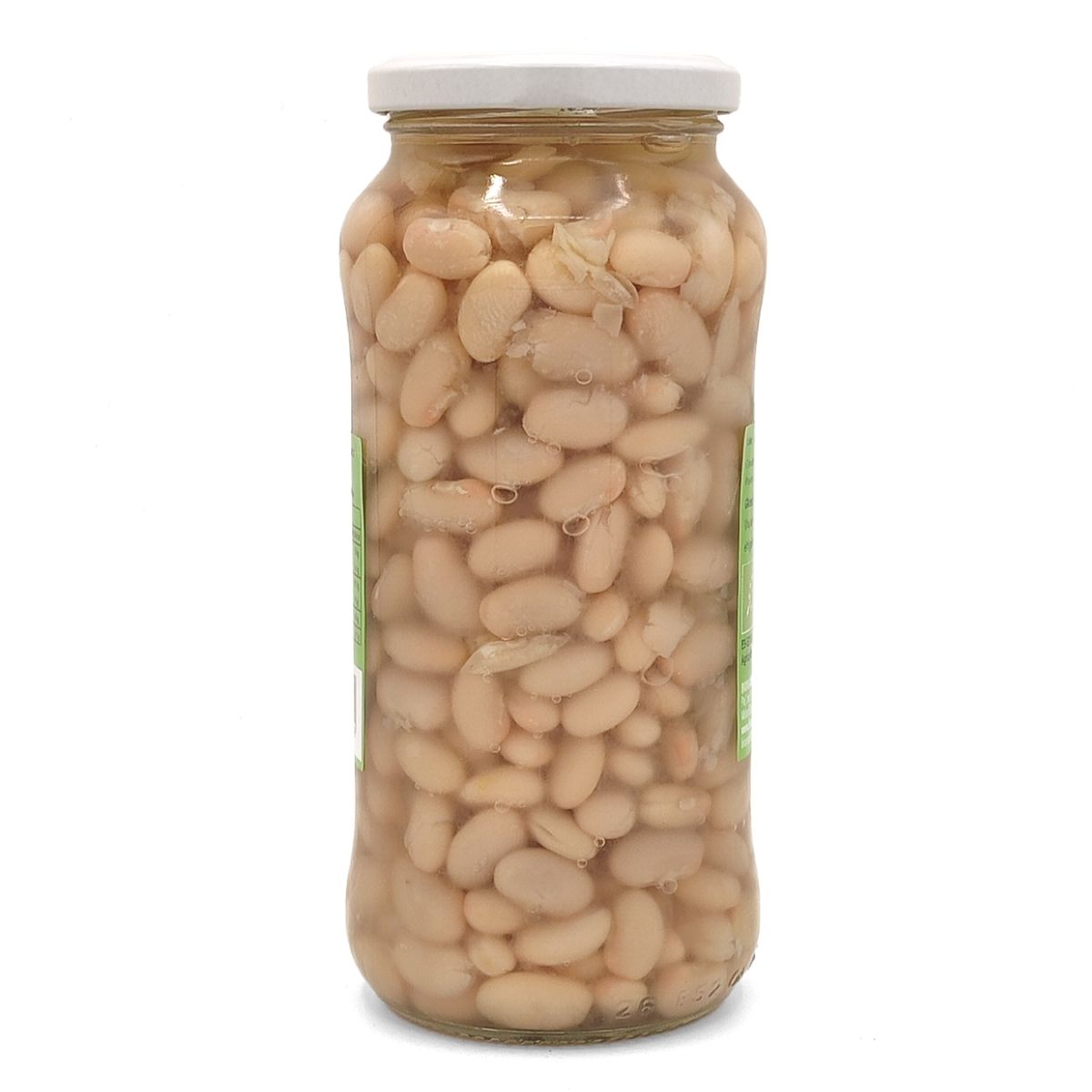 Alubias Blancas Cocidas 400 g BIO parte trasera Alubias Blancas Cocidas 400 g BIO parte trasera