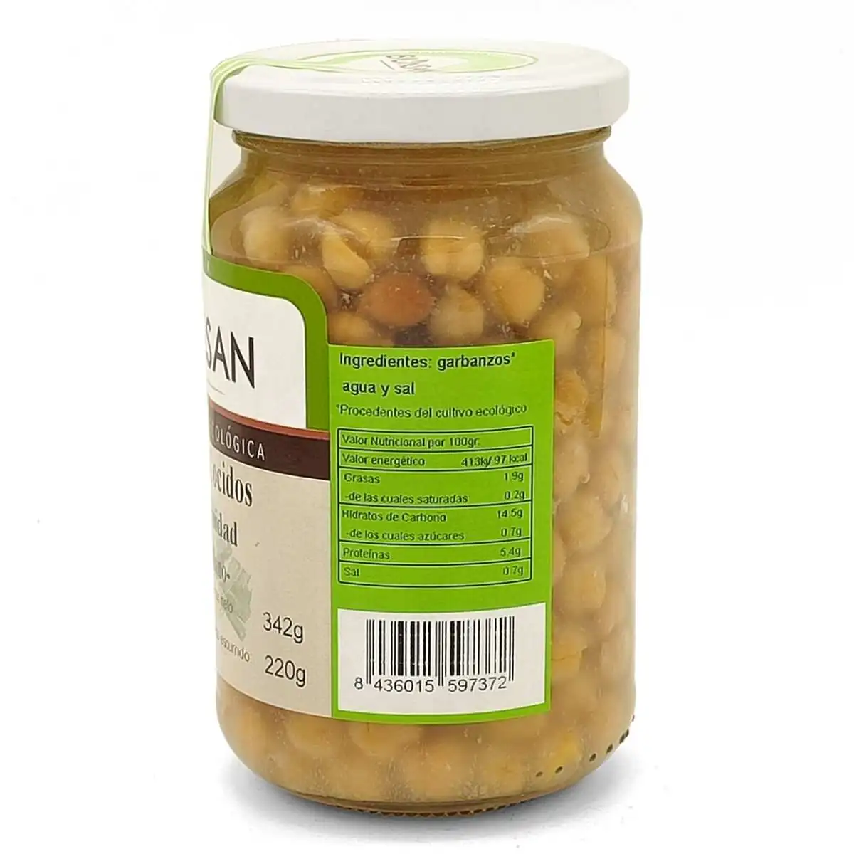 Garbanzos Cocidos ingredientes