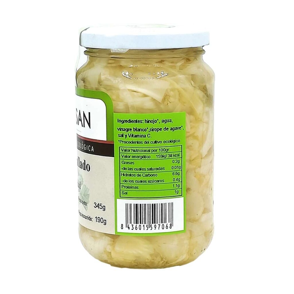 Hinojo Rallado 345 g BIO Ingredientes
