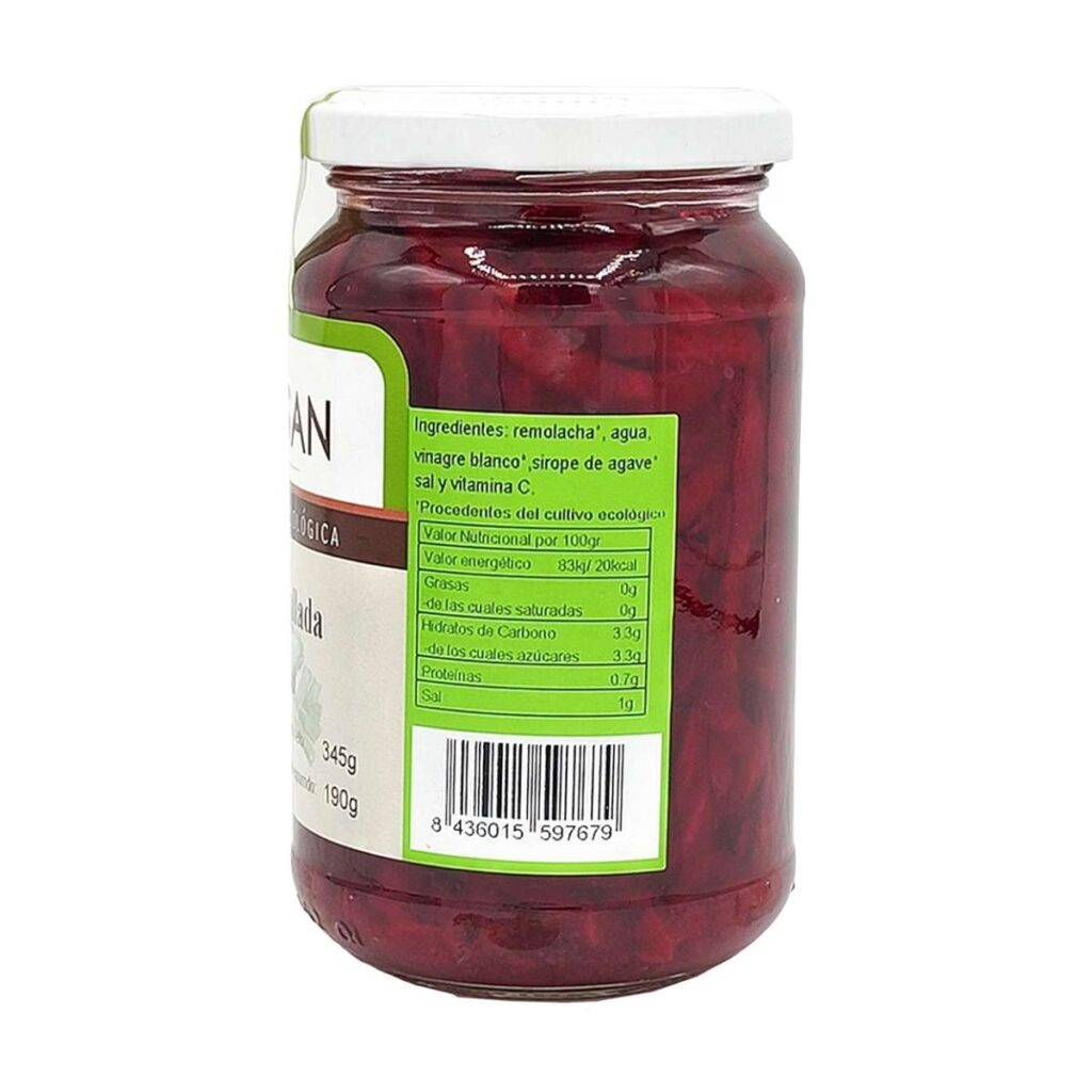 Remolacha Roja Rallada 345 g BIO Ingredientes