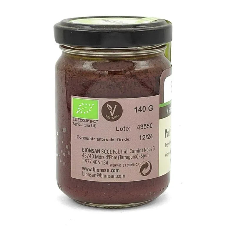 Paté de Aceitunas Negras Ingredientes