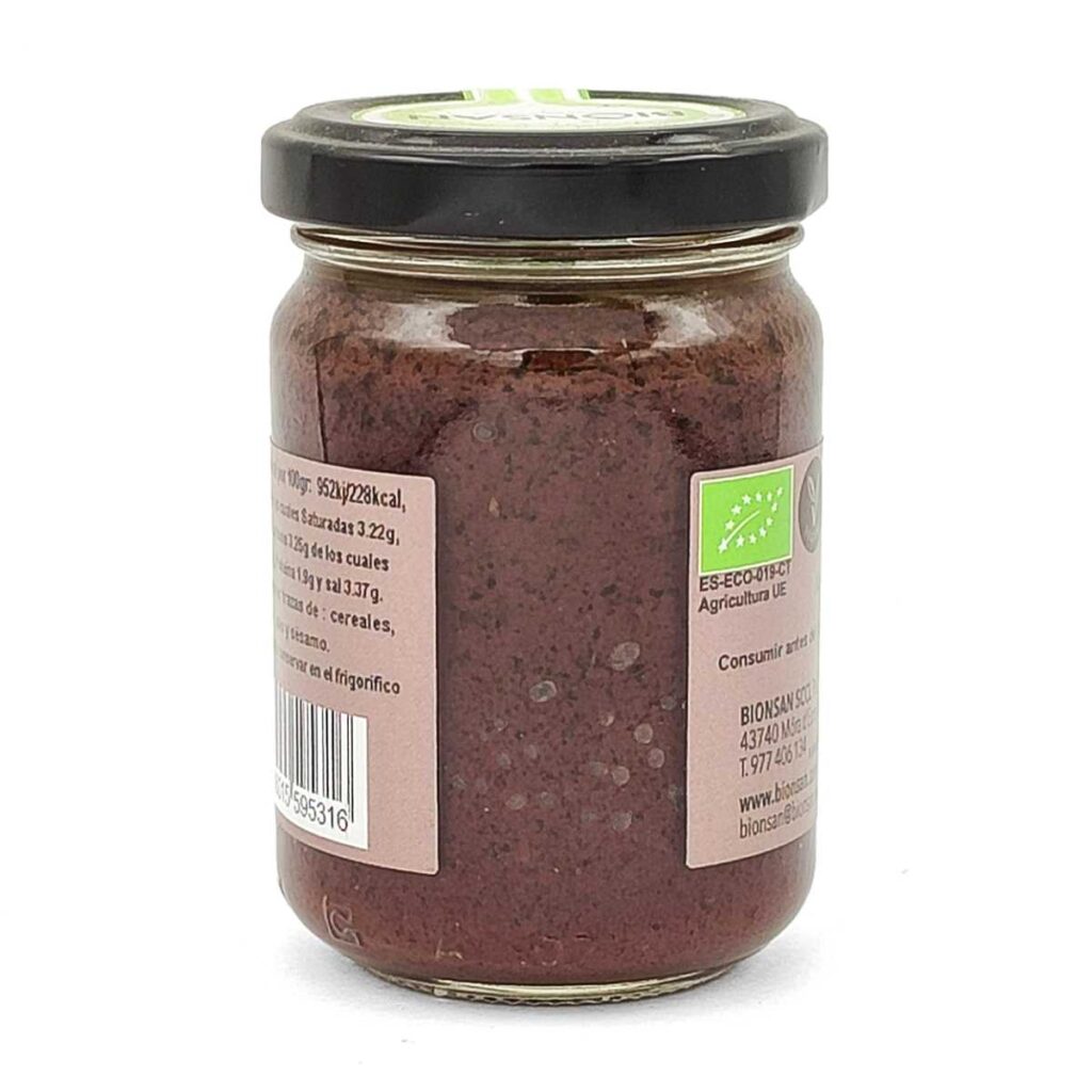 Paté de Aceitunas Negras 140 g BIO Parte Trasera