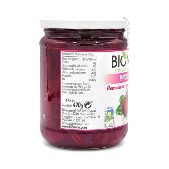 Remolacha Roja Lactofermentada Jengibre 420 g BIO