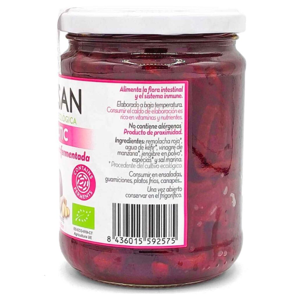 Remolacha Roja Lactofermentada Jengibre Ingredientes