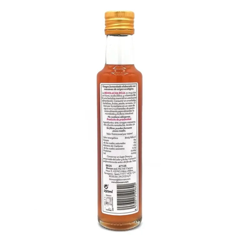 Vinagre de Manzana con Remolacha PROBIOTIC ENERGY Ingredientes