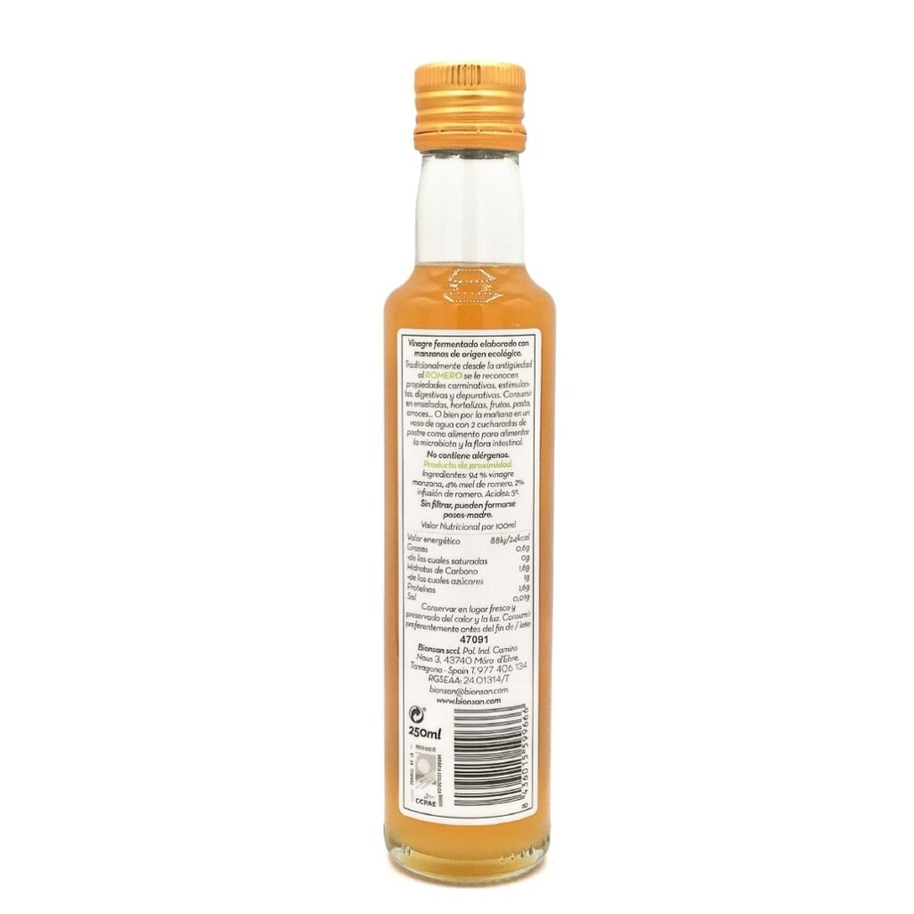 Vinagre de Manzana Bionsan Ingredientes