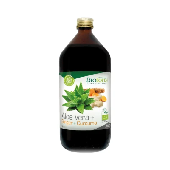 Jugo de Aloe Vera + Jengibre + Cúrcuma 1 L BIO
