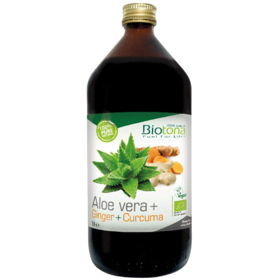 Jugo de Aloe Vera + Jengibre + Cúrcuma 1 L BIO