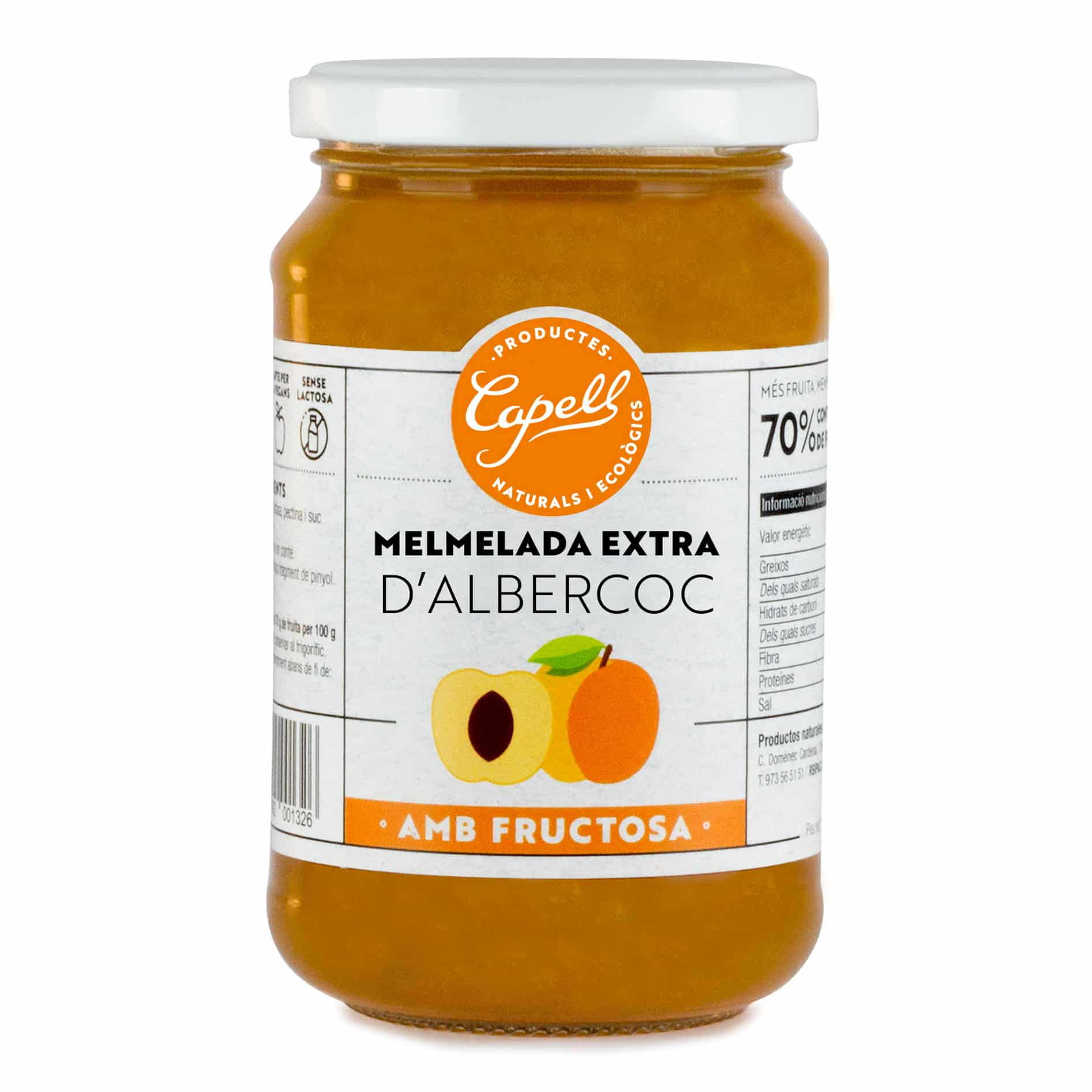 Mermelada de Albaricoque con Fructosa 400 g