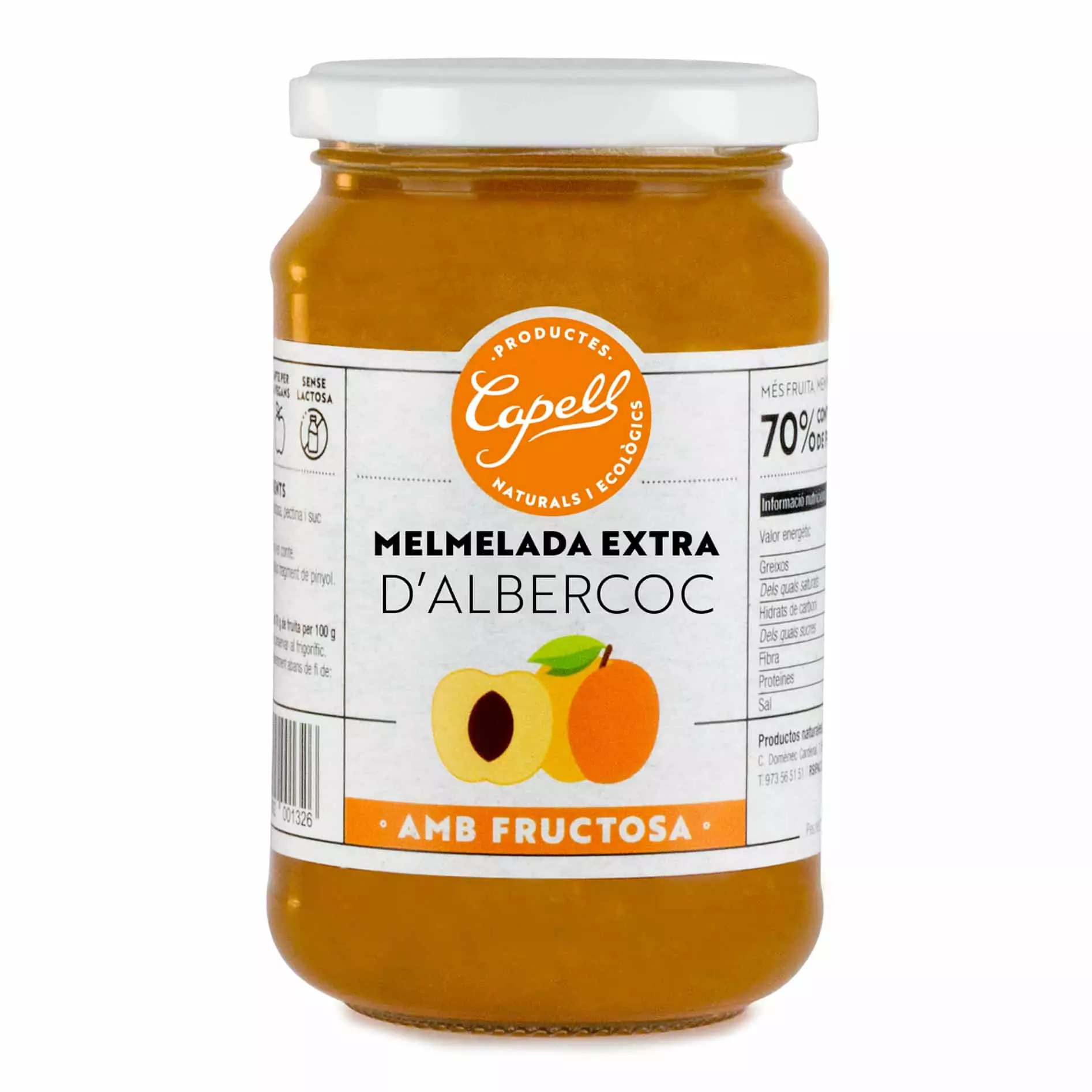Mermelada de Albaricoque con Fructosa 400 g