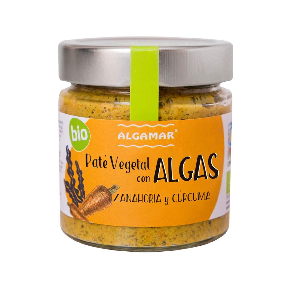 Paté de Algas Zanahoria y Cúrcuma 180g