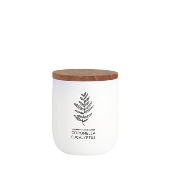 Vela Vaso Blanco Citronela - Eucalipto