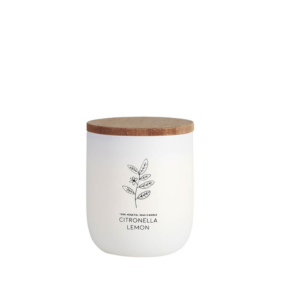 Vela Vaso Blanco Citronela – Limón