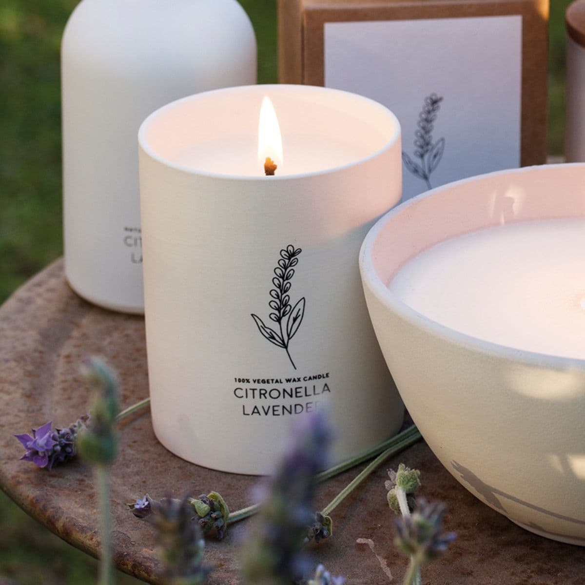 Vela Vaso Blanco Citronela – Lavanda