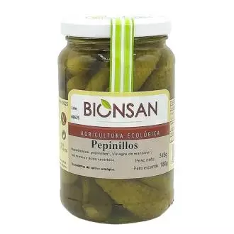 PEPINILLOS en vinagre proximidad 345gr. ECO