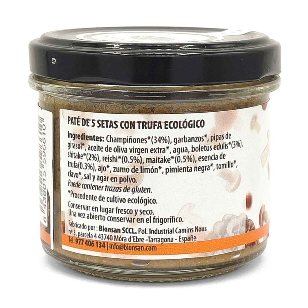PATE 5 SETAS con trufa Ingredientes