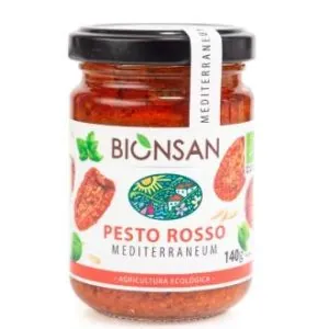 PESTO ROSSO con piñones 140gr. ECO
