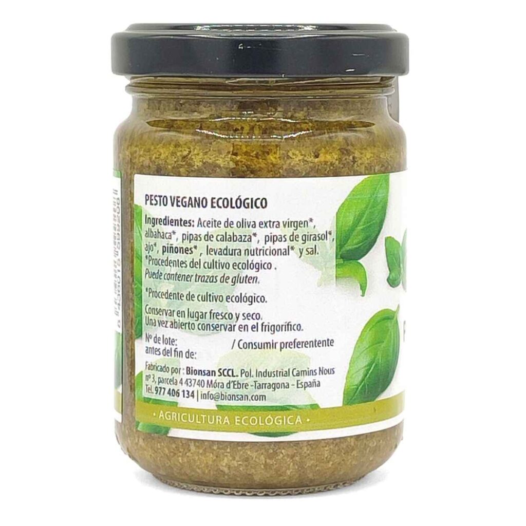 PESTO VEGANO mediterraneum 140gr. ECO Ingredientes